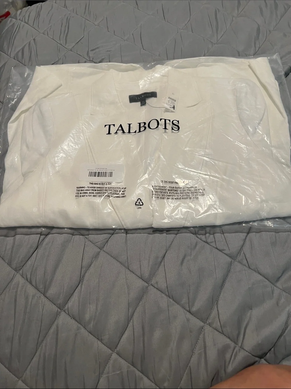 Talbots Cream Button-Front Cardigan